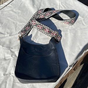 Faux leather cross body bag